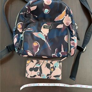 Kate Spade New York Floral Backpack + Matching Wallet Set
